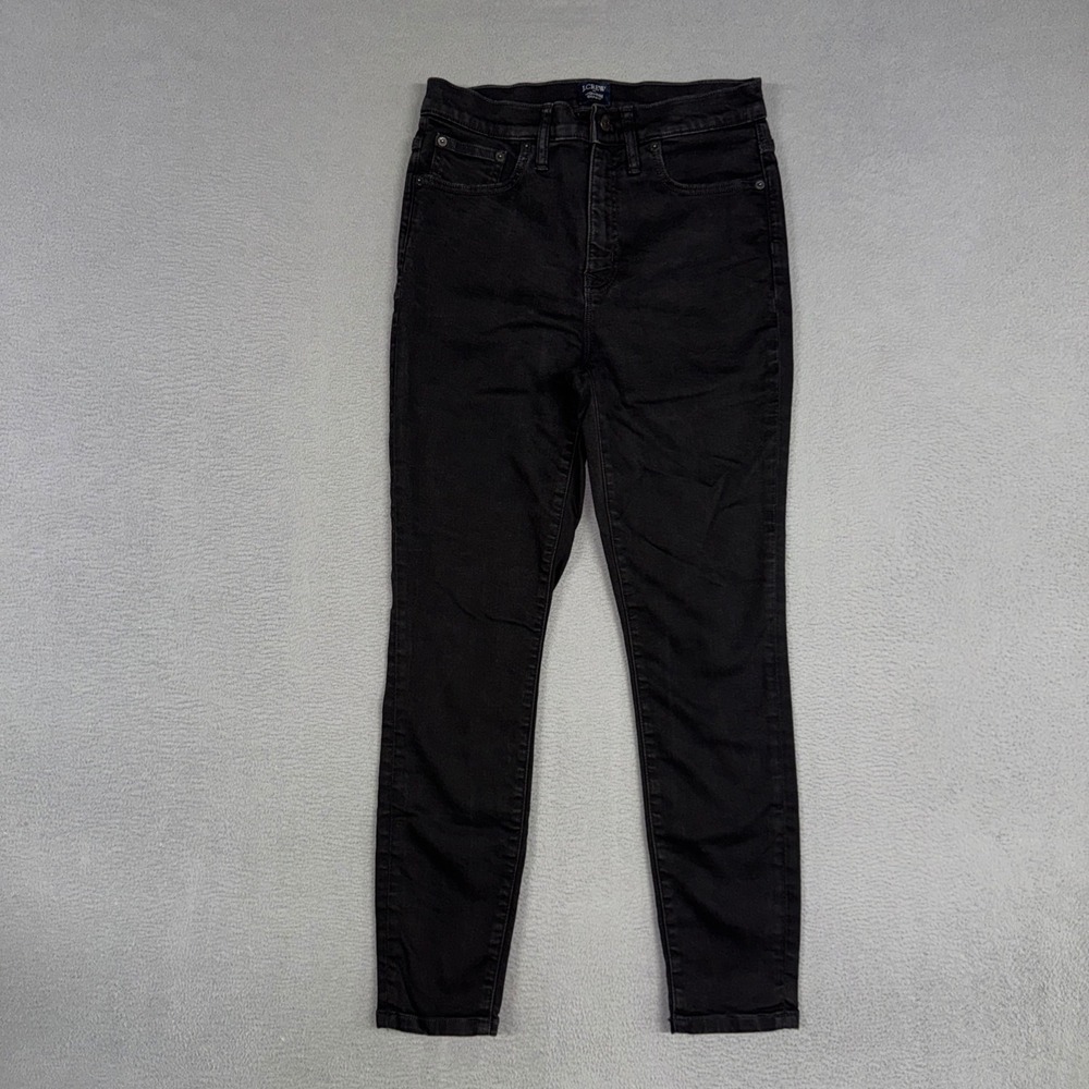 J Crew Jeans Womens 29 Black High-Rise Skinny Stretch Denim Cotton Blend Preppy